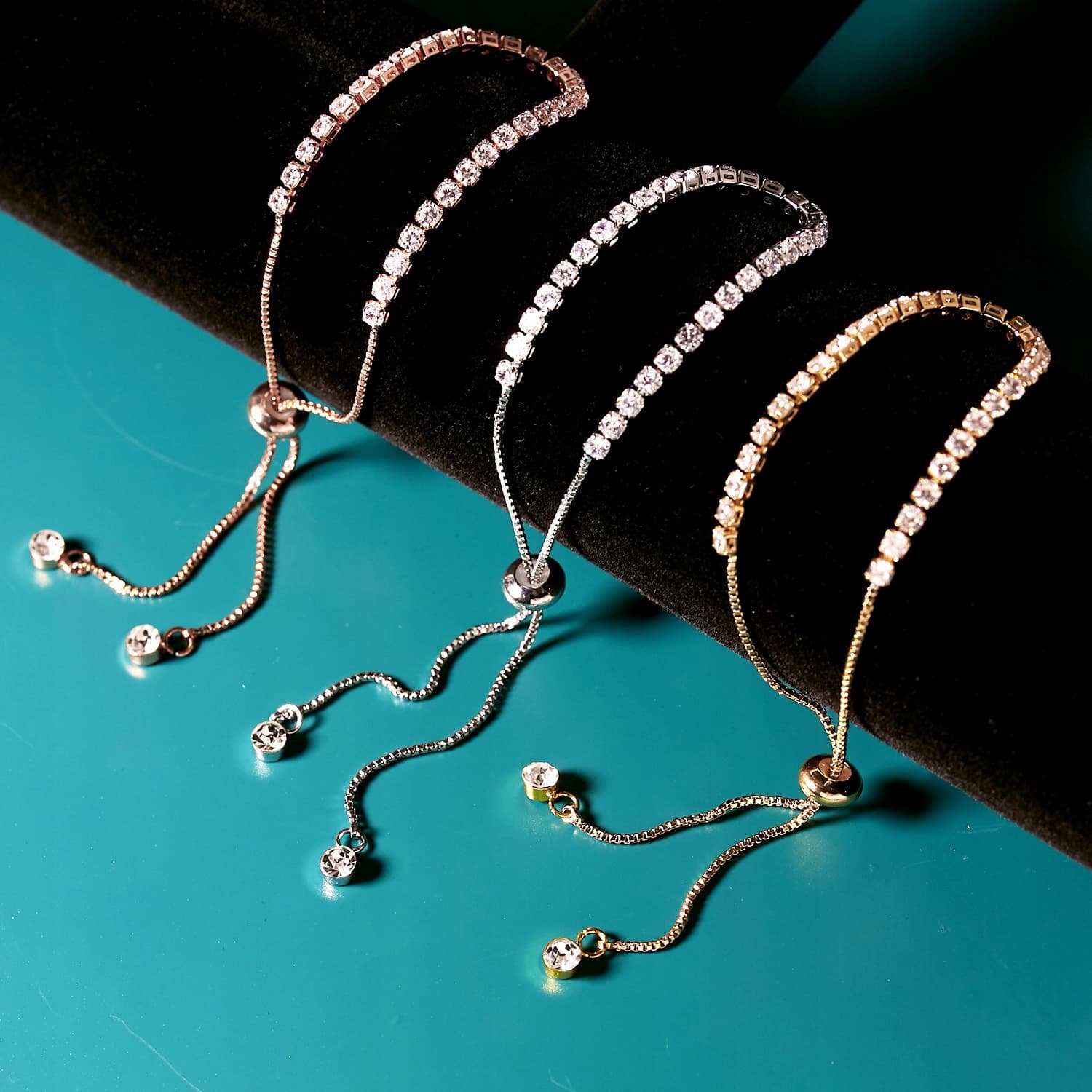 Bransoletka damska srebrna z kryształami Swarovski