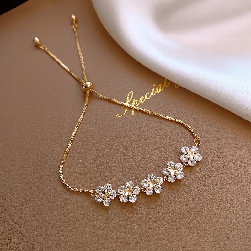 Bransoletka Damska Złota z Kryształami SWAROVSKI®